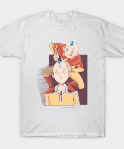 Funny Saitama One Punch Man Bald With Avatar Parod T-Shirt Official Haikyuu Merch