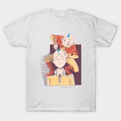 Funny Saitama One Punch Man Bald With Avatar Parod T-Shirt Official Haikyuu Merch