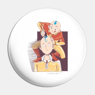 Funny Saitama One Punch Man Bald With Avatar Parod Pin Official Haikyuu Merch