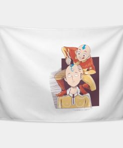 Funny Saitama One Punch Man Bald With Avatar Parod Tapestry Official Haikyuu Merch