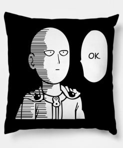 Saitama Ok Throw Pillow Official Haikyuu Merch