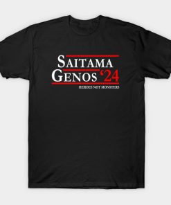 Saitama Genos 2024 Heroes Not Monsters T-Shirt Official Haikyuu Merch