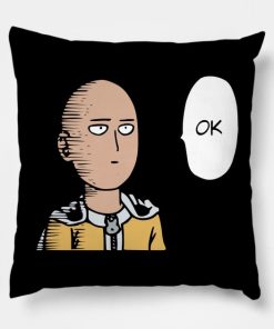 Ok Saitama Throw Pillow Official Haikyuu Merch