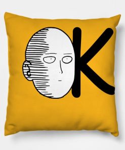 Ok Saitama Throw Pillow Official Haikyuu Merch