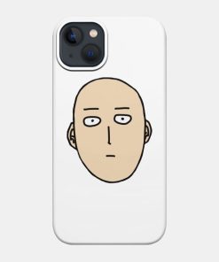 Minimalist Saitama Funny Face Phone Case Official Haikyuu Merch