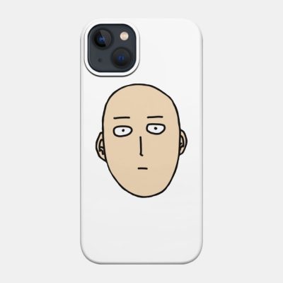 Minimalist Saitama Funny Face Phone Case Official Haikyuu Merch