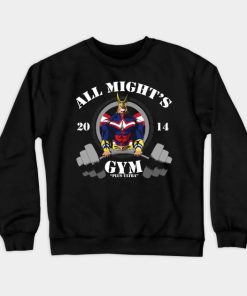 All Mights Gym Crewneck Sweatshirt Official Haikyuu Merch