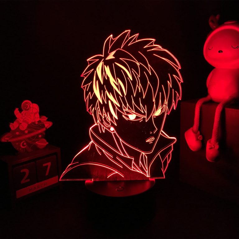 3d Anime Lamp One Punch Man Nightlight for Bedroom Decor Garou Figure Kids Child Birthday Gift 3 - One Punch Man Merch