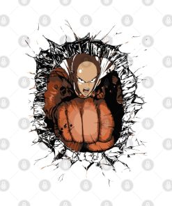 Saitama One Punch Man Throw Pillow Official Haikyuu Merch