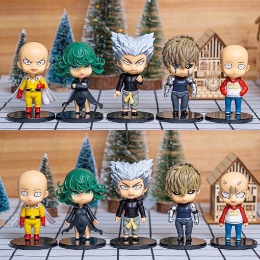 9 11CM One Punch Man Anime Figure 5PCS SET PVC Action Figurine Statue Collectible Model Doll - One Punch Man Merch