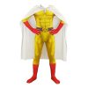 Anime ONE PUNCH MAN Costume Saitama Cosplay Male Men Boys Halloween Jumpsuit Outfits with Cloak Cape 1 - One Punch Man Merch