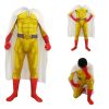 Anime ONE PUNCH MAN Costume Saitama Cosplay Male Men Boys Halloween Jumpsuit Outfits with Cloak Cape - One Punch Man Merch