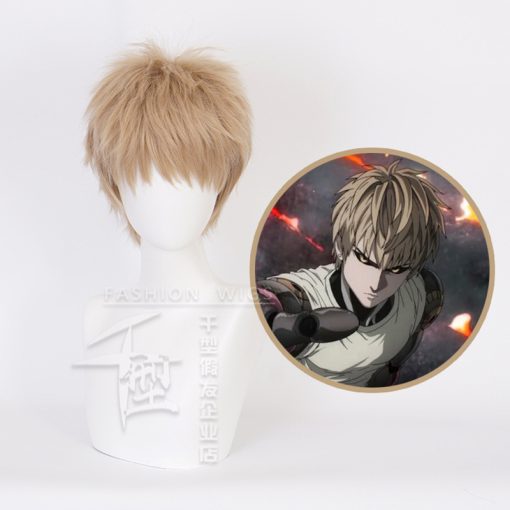 Anime ONE PUNCH MAN Genos Cosplay Wig Short Synthetic Hair Halloween Party Heat Resistant Wigs Wig - One Punch Man Merch