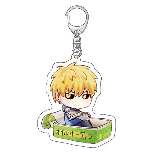 Anime One Punch Man Keychain Action Figure Double Sided Pendant Cosplay Collection Props Toys Accessories Keyring 4 - One Punch Man Merch