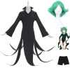 Anime Terrible Tornado Senritsu No Tatsumaki One Punch Man Cosplay Costume Wig Black Split Dress Woman - One Punch Man Merch