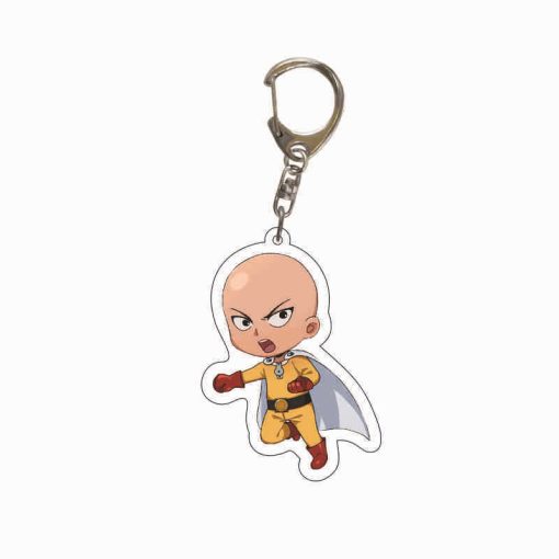 Anime acrylic ONE PUNCH MAN Saitama Genos Keychains Keyrings Pendants 3 - One Punch Man Merch