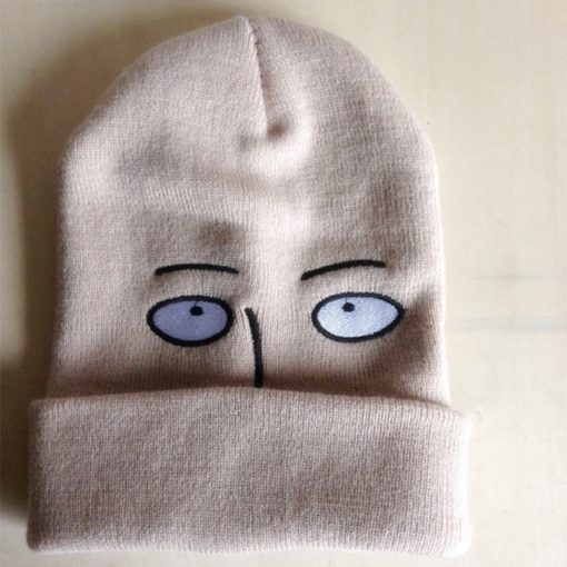 Japanese Anime Cosplay One Punch Man Hat Saitama Cosplay shaven head Style Winter Warm Wool Cap 1 - One Punch Man Merch