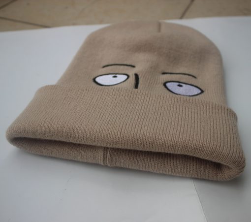 Japanese Anime Cosplay One Punch Man Hat Saitama Cosplay shaven head Style Winter Warm Wool Cap 3 - One Punch Man Merch