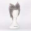 ONE PUNCH MAN GAROU Cosplay Wig Short Mixed Silver Grey Curly Heat Resistant Synthetic Hair Wig 2 - One Punch Man Merch