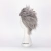 ONE PUNCH MAN GAROU Cosplay Wig Short Mixed Silver Grey Curly Heat Resistant Synthetic Hair Wig 3 - One Punch Man Merch