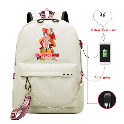 One Punch Man Anime Trendy Backpacks Student Mochilas Sac A Dos Travel Laptop Backpack Mochila Hombre 1 - One Punch Man Merch