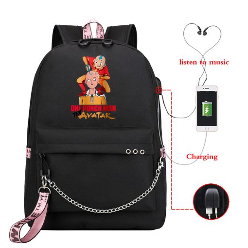 One Punch Man Anime Trendy Backpacks Student Mochilas Sac A Dos Travel Laptop Backpack Mochila Hombre 2 - One Punch Man Merch