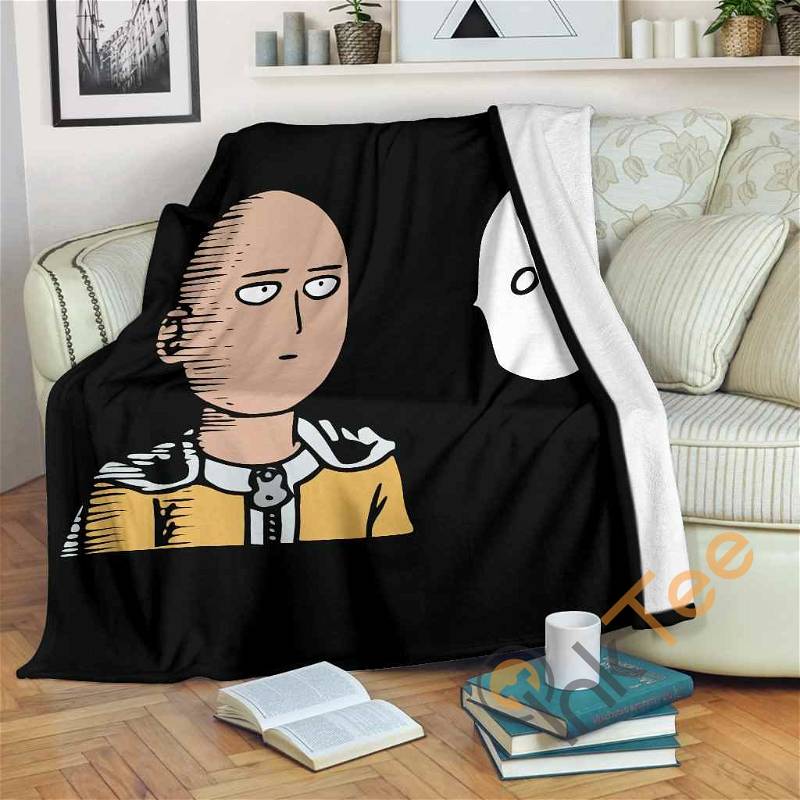 One Punch Man Ok Sherpa Fleece Blanket Gifts for Family for Couple 0 - One Punch Man Merch
