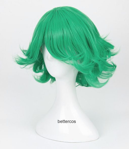 One Punch Man Senritsu No Tatsumaki Cosplay Wig Green Curly Heat Resistant Synthetic Hair Wig Wig 1 - One Punch Man Merch