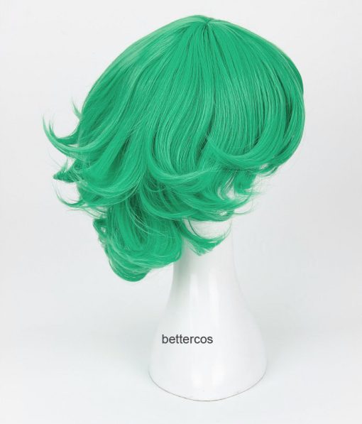 One Punch Man Senritsu No Tatsumaki Cosplay Wig Green Curly Heat Resistant Synthetic Hair Wig Wig 3 - One Punch Man Merch