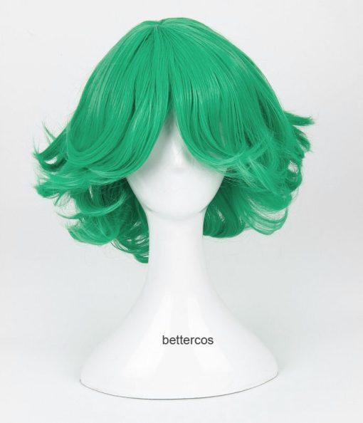 One Punch Man Senritsu No Tatsumaki Cosplay Wig Green Curly Heat Resistant Synthetic Hair Wig Wig - One Punch Man Merch