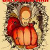 Vintage Japanese Anime One Punch Man Poster Retro Kraft Paper Posters Wall Sticker Home Decor Living 15 - One Punch Man Merch