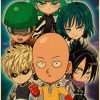 Vintage Japanese Anime One Punch Man Poster Retro Kraft Paper Posters Wall Sticker Home Decor Living 34 - One Punch Man Merch