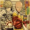 Vintage Japanese Anime One Punch Man Poster Retro Kraft Paper Posters Wall Sticker Home Decor Living 9 - One Punch Man Merch