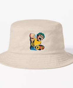 Merch,Punch-Ok Sticker Bucket Hat Official One Punch Man Merch