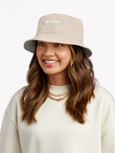 Oppai おっぱい Boobs In Japanese Cute Stylized Breasts Funny (White Version) Bucket Hat Official One Punch Man Merch