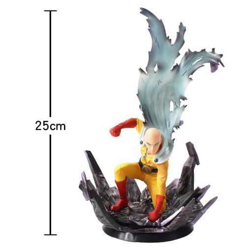 25cm One Punch Man Saitama Sensei Bald Squat Battle Anime PVC Action Figure Cartoon Decoration Model 4 - One Punch Man Merch