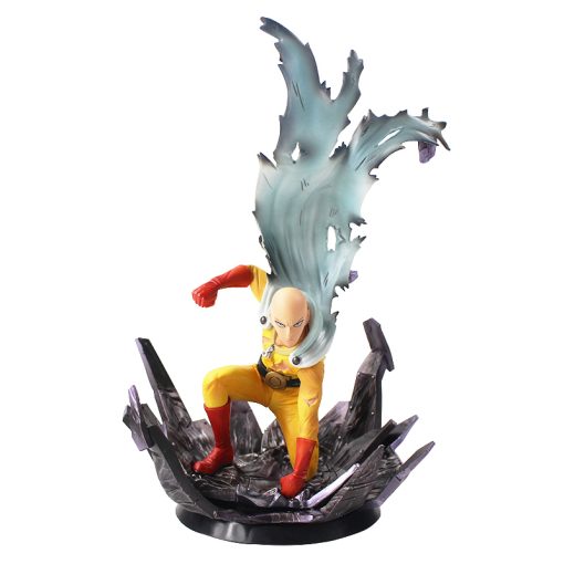 25cm One Punch Man Saitama Sensei Bald Squat Battle Anime PVC Action Figure Cartoon Decoration Model - One Punch Man Merch