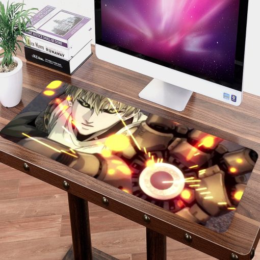 Anime Mouse Pad Gamer ONE PUNCH MAN Large Gaming Mousepad Keyboard Mouse Mats Rubber Anti Slip 2 - One Punch Man Merch