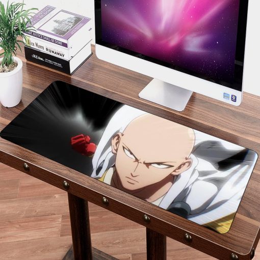 Anime Mouse Pad Gamer ONE PUNCH MAN Large Gaming Mousepad Keyboard Mouse Mats Rubber Anti Slip 3 - One Punch Man Merch