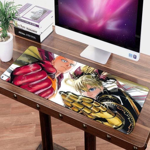 Anime Mouse Pad Gamer ONE PUNCH MAN Large Gaming Mousepad Keyboard Mouse Mats Rubber Anti Slip 4 - One Punch Man Merch