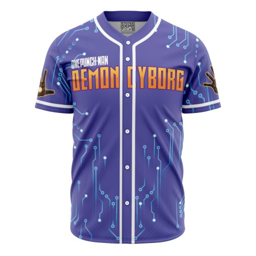 Genos One Punch Man AOP Baseball Jersey FRONT Mockup - One Punch Man Merch