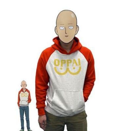 One Punch Man Hero Saitama Oppai Cosplay Costume Pullover Hoodie Adult Men Women Casual Pullover Hooded 3 - One Punch Man Merch