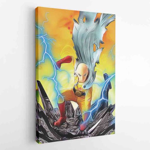 Trippy Power Saitama One Punch Man CWA Portrait CPW hanging - One Punch Man Merch