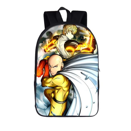 anime One Punch Man backpack women men rucksack Saitama Genos children school bags teenager boys ONE 13 - One Punch Man Merch