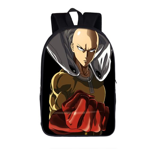 anime One Punch Man backpack women men rucksack Saitama Genos children school bags teenager boys ONE 15 - One Punch Man Merch