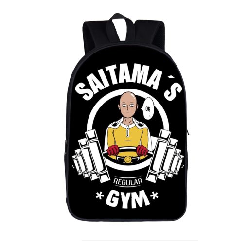 anime One Punch Man backpack women men rucksack Saitama Genos children school bags teenager boys ONE 17 - One Punch Man Merch