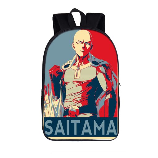 anime One Punch Man backpack women men rucksack Saitama Genos children school bags teenager boys ONE 18 - One Punch Man Merch