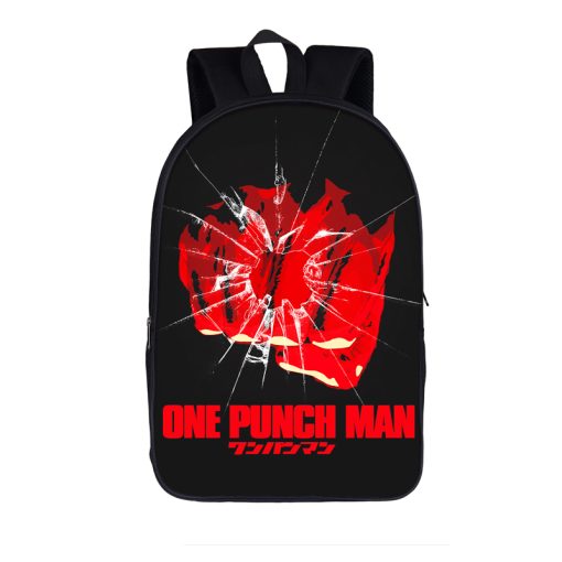 anime One Punch Man backpack women men rucksack Saitama Genos children school bags teenager boys ONE 20 - One Punch Man Merch