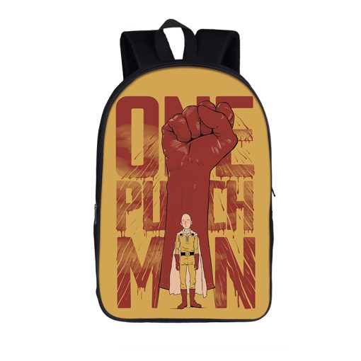 anime One Punch Man backpack women men rucksack Saitama Genos children school bags teenager boys ONE 21 - One Punch Man Merch