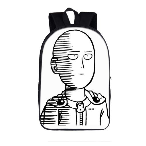 anime One Punch Man backpack women men rucksack Saitama Genos children school bags teenager boys ONE 22 - One Punch Man Merch